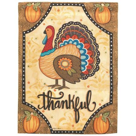 RECINTO 30 x 44 in. Turkey Thankful Printed Garden Flag - Large RE3467297